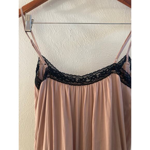 Free People Intimately Free Silky Nude Black Lace Surplice Bodysuit Cami S - Picture 12 of 12